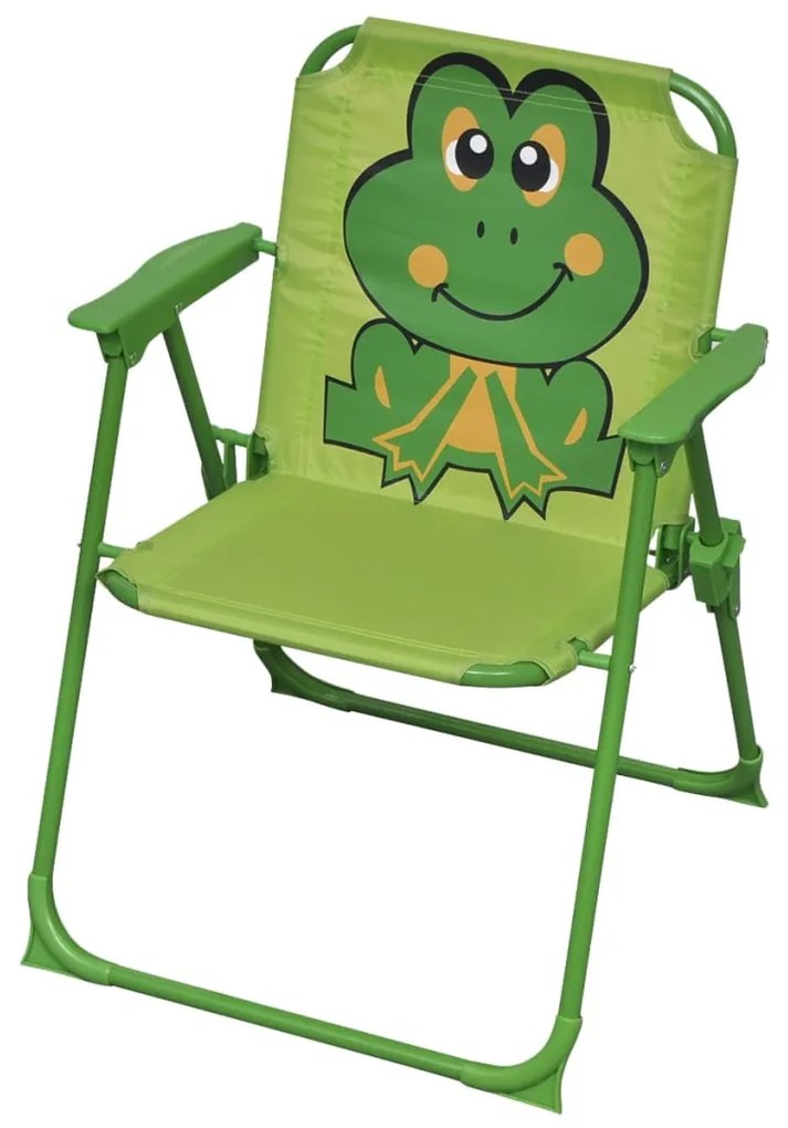 Set da bistrot da giardino per bambini con ombrellone verde