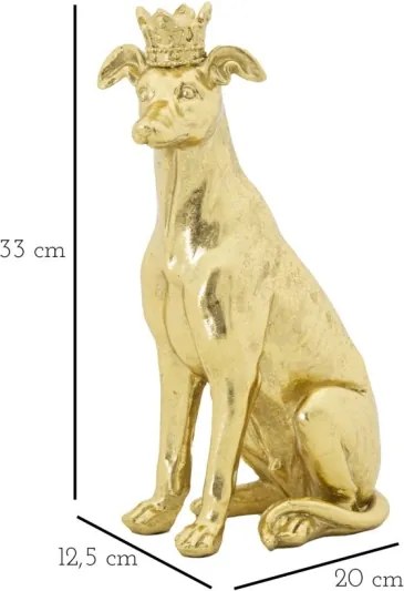 Cane Con Corona Oro Cm 20X12,5X33
