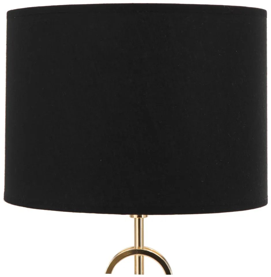 Lampada da tavolo in nero e oro Glam , altezza 54,5 cm Rings - Mauro Ferretti