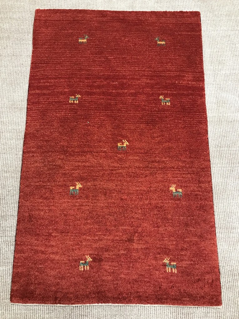 Gabbeh Tappeto 130x80 Rosso (Iran) Annodato A Mano