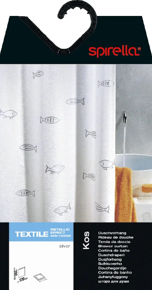 Tenda per doccia 120x200 cm Kos – Spirella