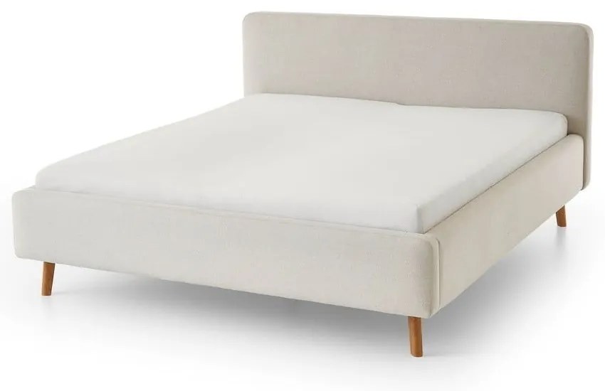 Letto matrimoniale imbottito color crema rete non inclusa 160x200 cm Mattis – Meise Möbel