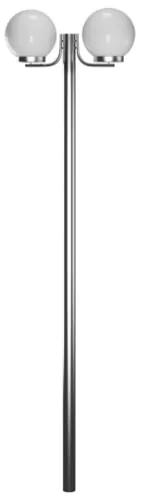 Lampione da Giardino con 2 Lampade 220 cm