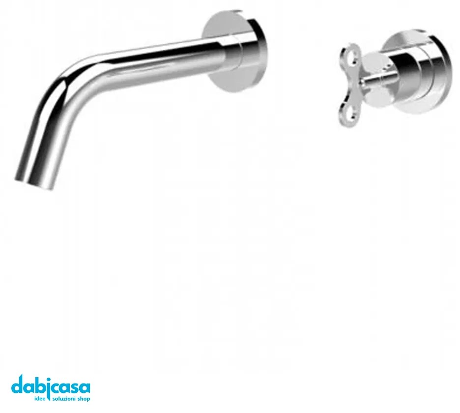 Bongio "Acquacarica" Miscelatore Lavabo a Parete S/Piastra da 186 mm Cromo Lucido
