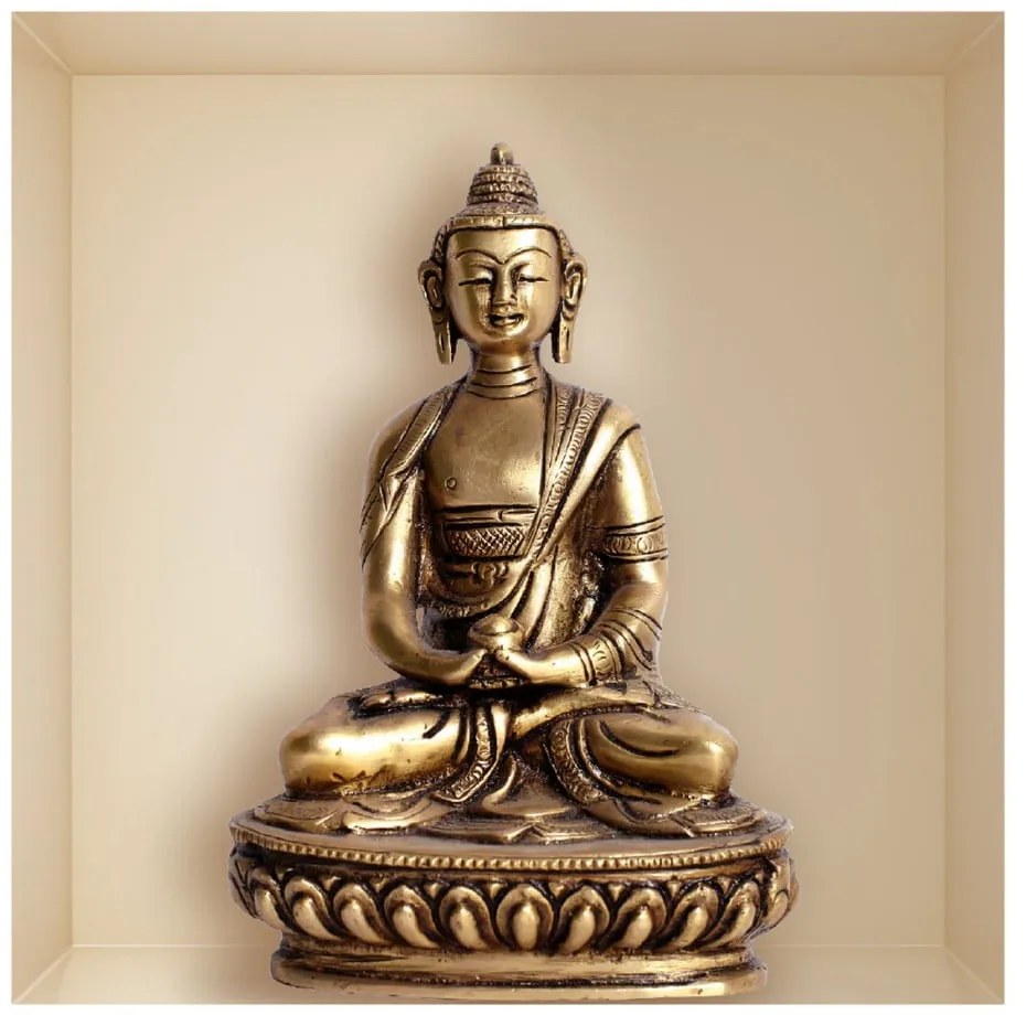 Adesivo con statua di Buddha effetto 3D - Ambiance