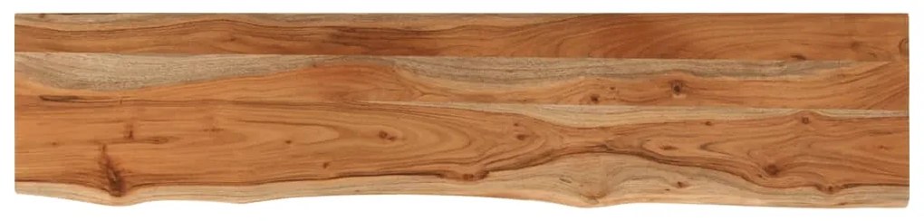 Mensola muro 110x20x3,8cm rettangolare legno acacia bordi vivi