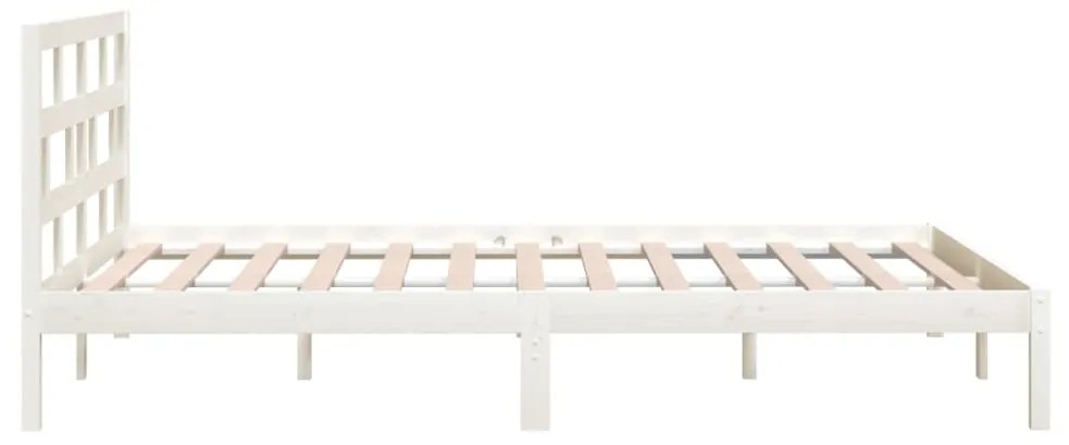 Giroletto in legno massello bianco 135x190 cm 4ft6 double