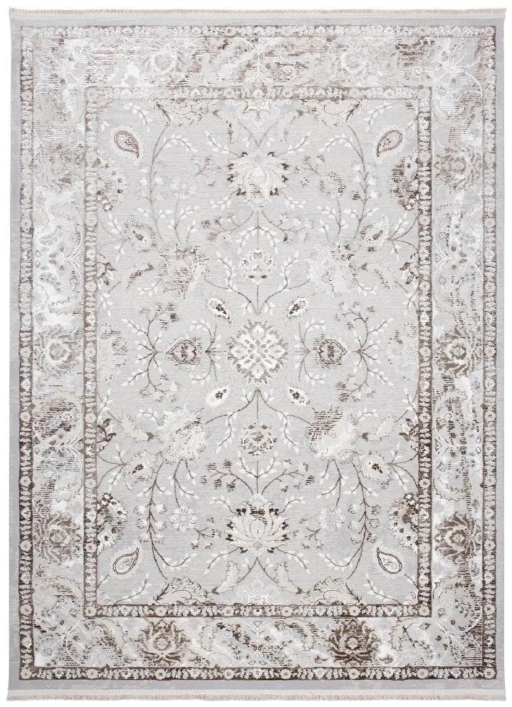 Tappeto di design vintage beige-grigio chiaro con motivi Larghezza: 140 cm | Lunghezza: 200 cm