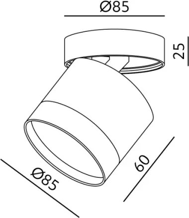 Faretto OH12F 1xGX53/35W/230V 8,5 cm bianco