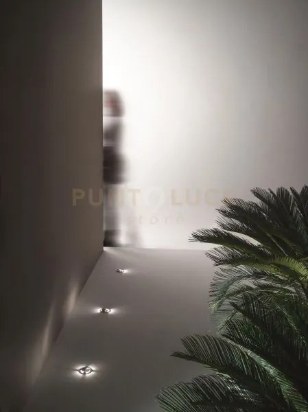 Segnapasso a led a doppia emissione silver 3000k 40lm 0,8w ip67