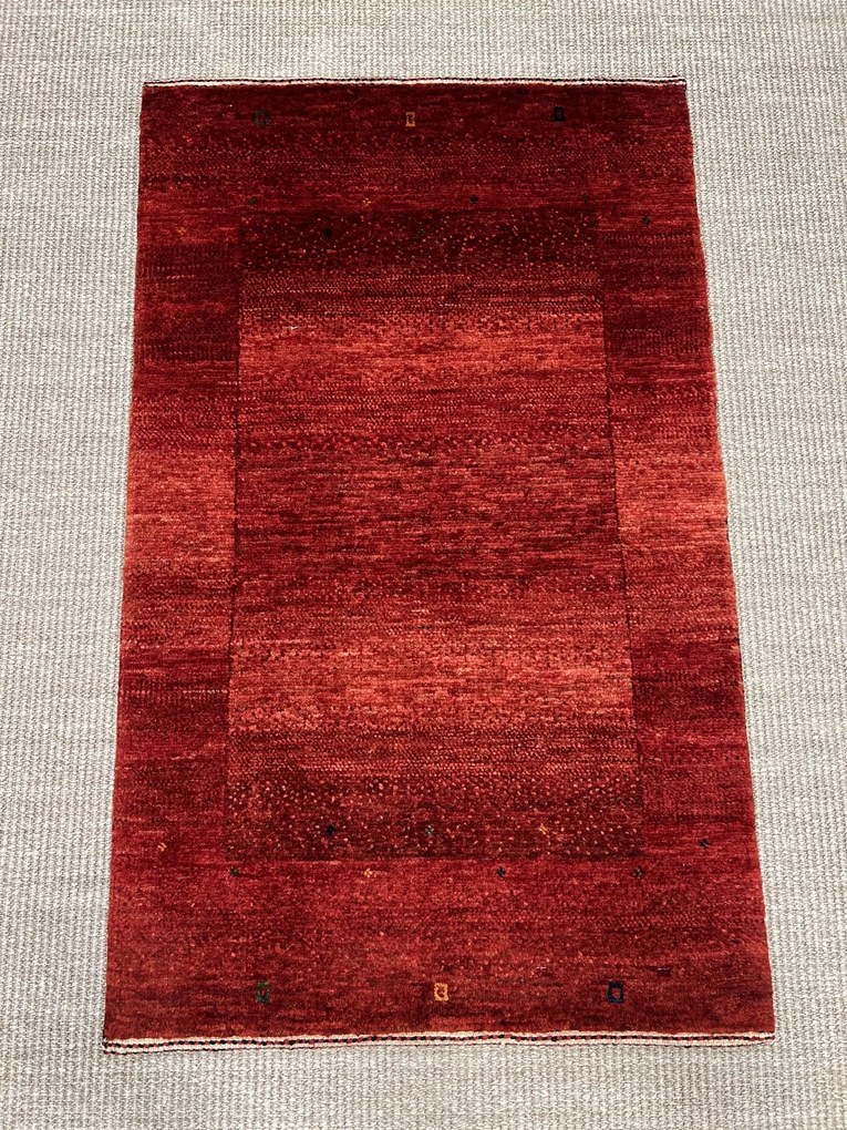 Loribaft Tappeto 60 x 90 Rosso (Iran) Annodato A Mano