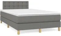 Letto a Molle Materasso e LED Grigio Scuro 120x190cm in Tessutocod mxl 111181