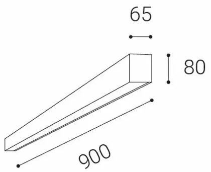 LED2 - Plafoniera LED LINO LED/24W/230V 3000K/3500K/4000K bianco 90 cm