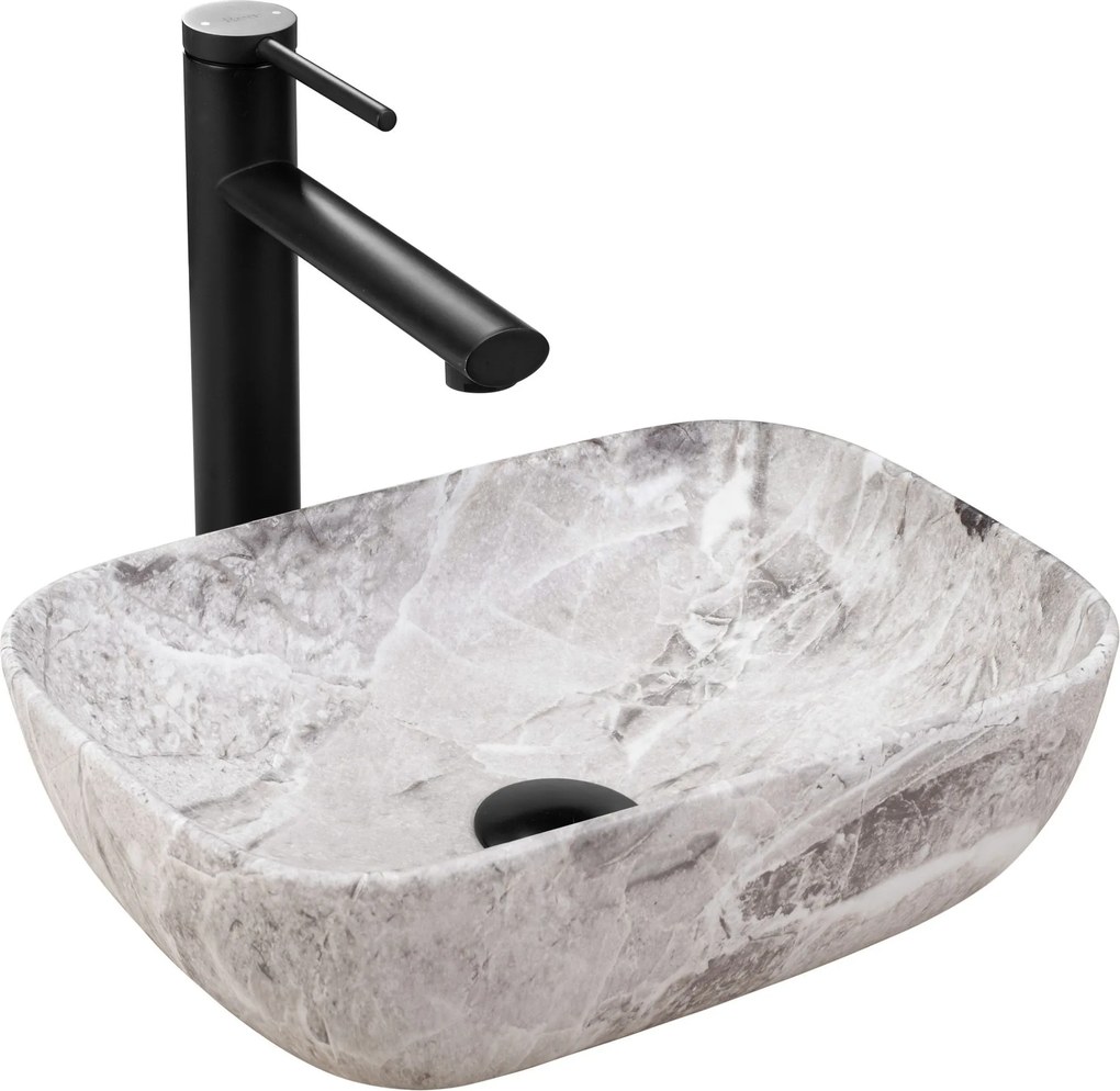 Lavabo da appoggio Rea Belinda mini stone matt