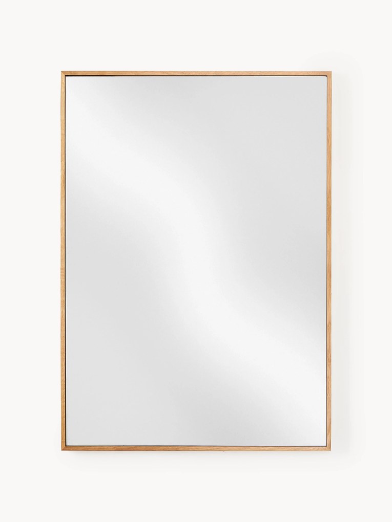 Specchio da parete con cornice in legno di quercia Avery