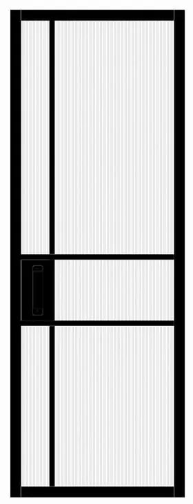 Anta per porta scorrevole ARTENS Tamara in alluminio nero L 86 x H 215 cm sp.30 mm reversibile