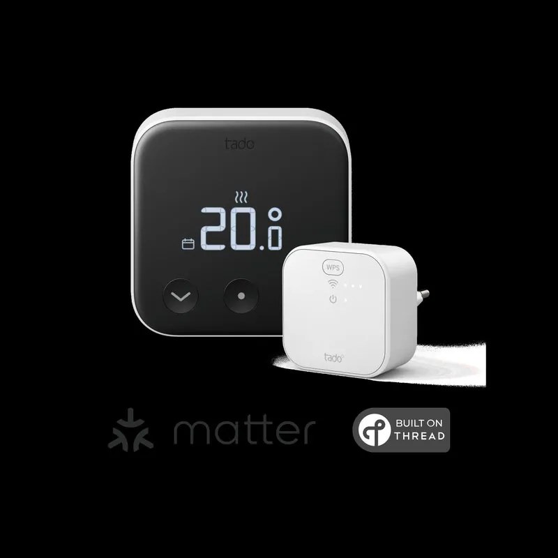 Termostato intelligente e connesso a parete WIFI TADO cablato X - kit de base bianco
