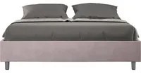 Letto Matrimoniale Sommier 160x200 cm con Rete e Contenitore Azelia Glicine