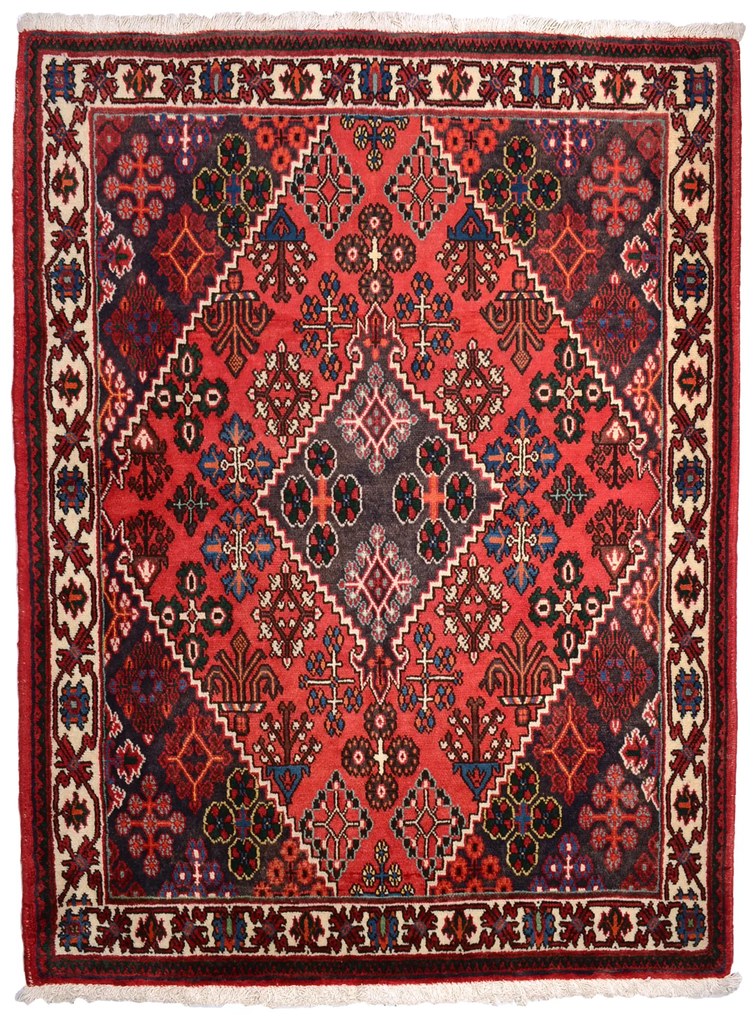 Meymeh Tappeto persiano 110x150 Rosso (Iran) Annodato A Mano