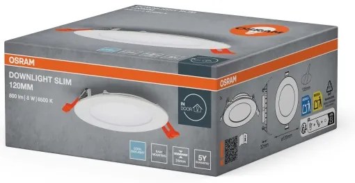Osram - Plafoniera da incasso SLIM LED/8W/230V 6500K Ø 12 cm