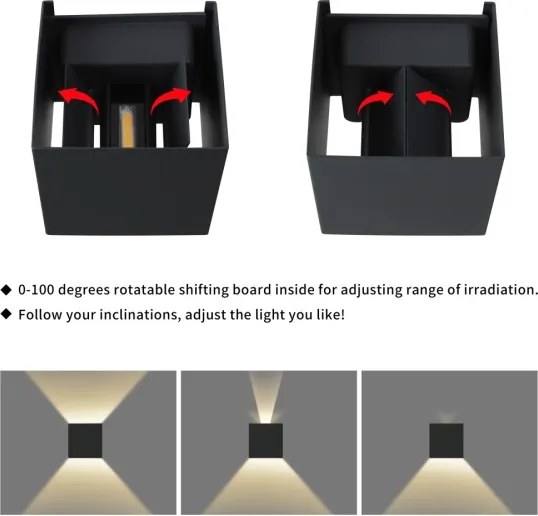Immax 08510L - Lampada da parete LED per esterni DICE LED/6W/230V 3000K IP65
