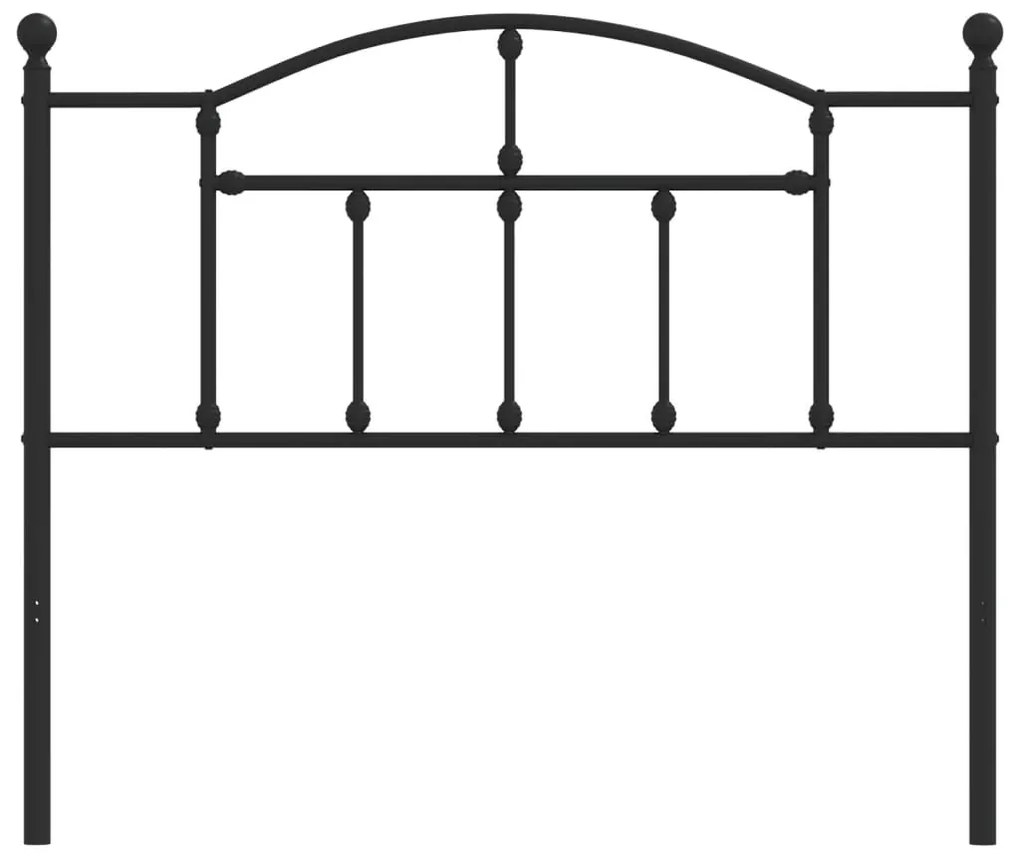 Testiera in metallo nero 107 cm