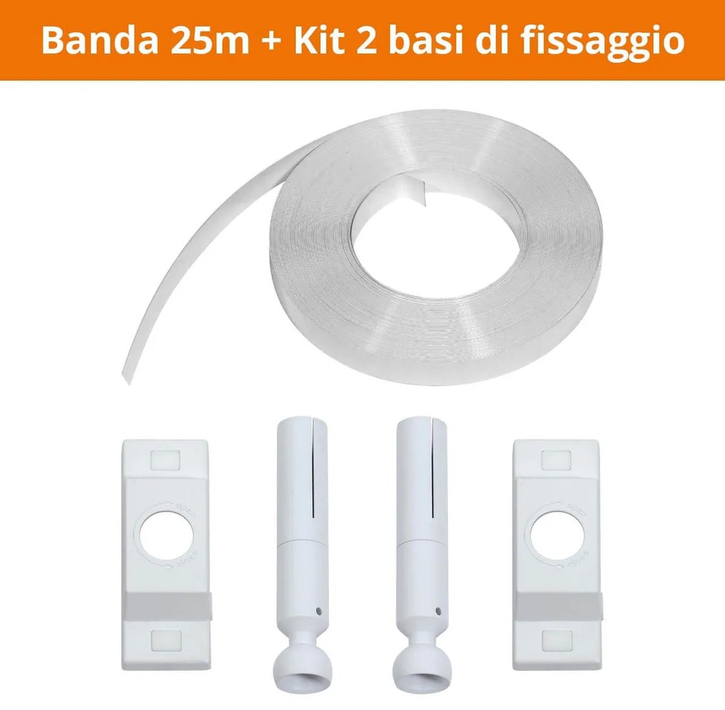 Profilo Sospeso 25m STARLINE per strisce LED Bianca con Banda e fissaggio Variante Lunghezza 25 Metri