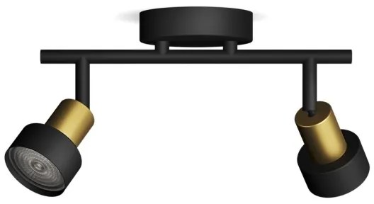 Philips - Faretto CONDUIT 2xGU10/5W/230V nero/ottone
