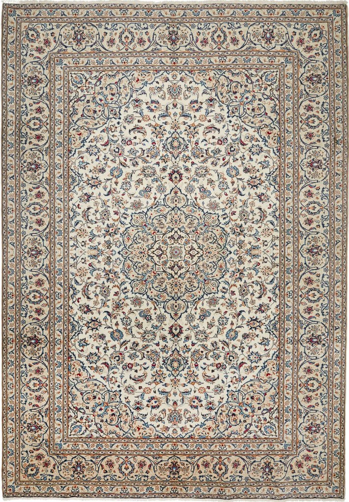 Kashan Tappeto persiano 350x240 Beige (Iran) Annodato A Mano