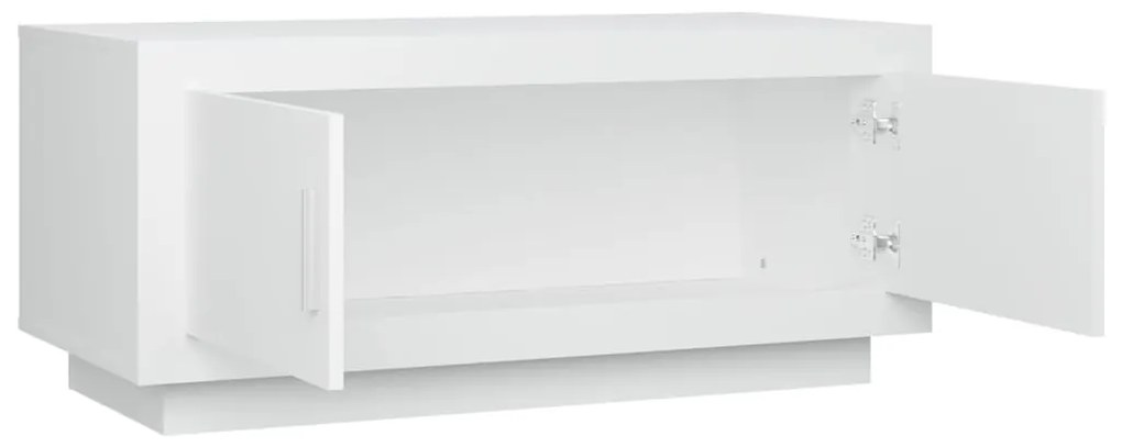 Tavolino da salotto bianco 102x50x45 cm in legno compensato