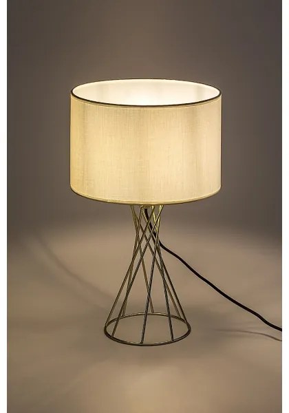 Rabalux 74081 - Lampada da tavolo NIVRA 1xE27/40W/230V dorata/bianca