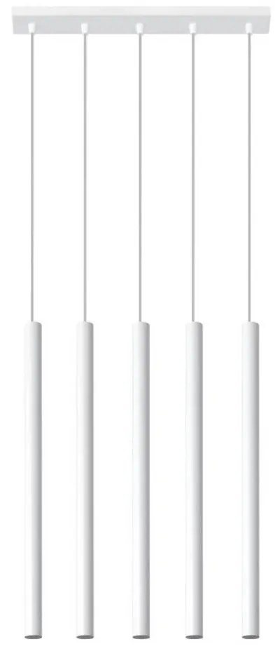 Sollux SL.0468 - Lampadario a sospensione con filo PASTELO 5xG9/8W/230V bianco