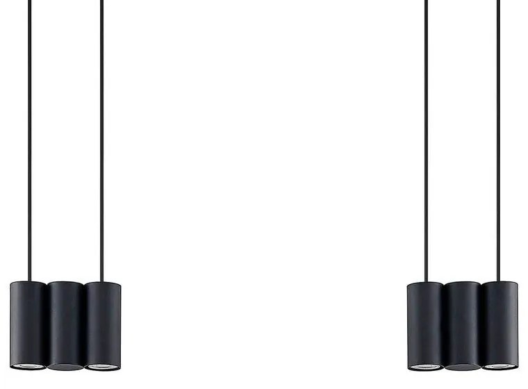 Lucande - Cesur 6 Lampada a Sospensione Black Lucande