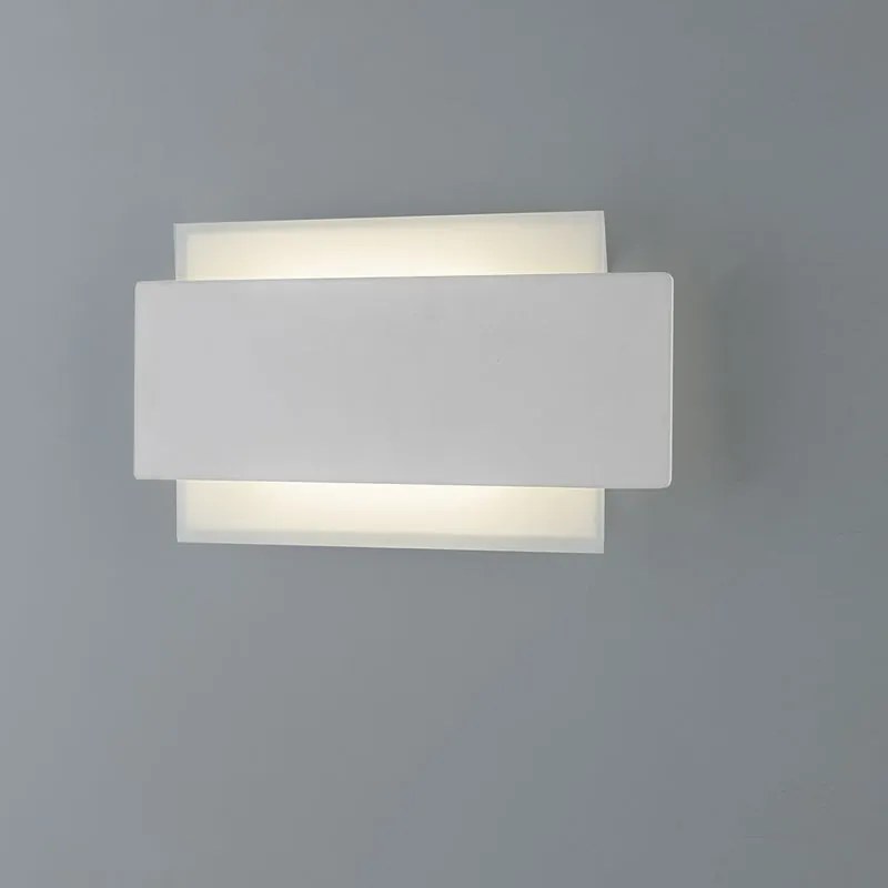 Applique LED industriale Larissa bianco, bianco naturale