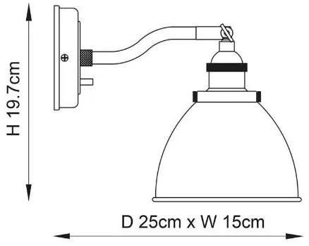 Endon 76330 - Faretto da parete FRANKLIN 1xE14/40W/230V ottone/taupe