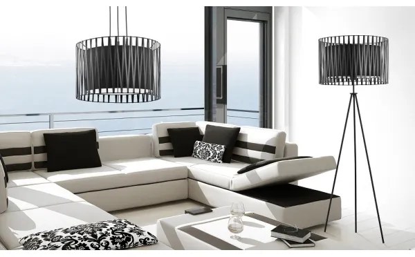 Lampadario a sospensione con filo HARMONY BLACK 1xE27/60W/230V