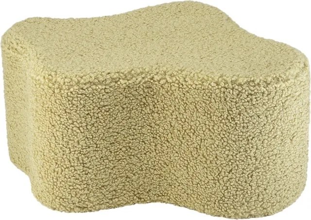 Pouf per bambini verde con rivestimento in bouclé Cloud – Wigiwama