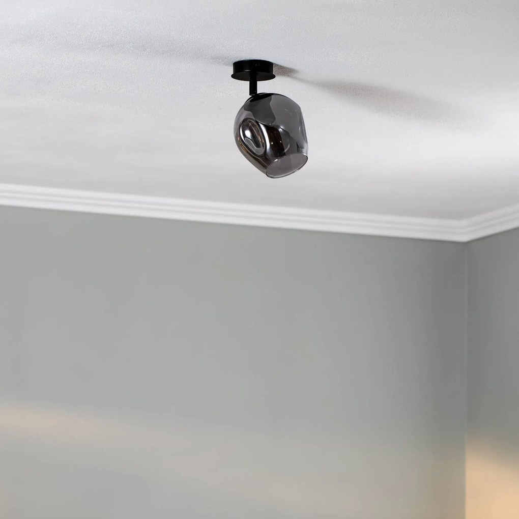 EMIBIG LIGHTING Plafoniera Flow 1 a 1 luce, grafite