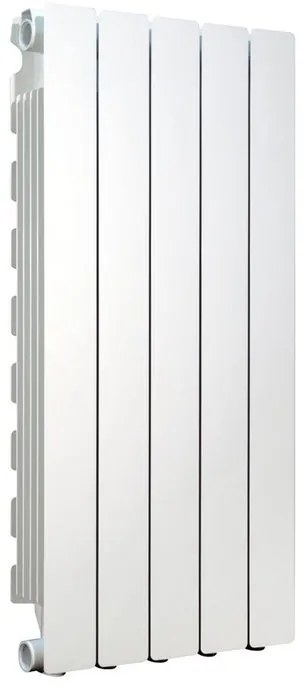 Radiatore acqua calda PRODIGE MODERN in alluminio, 5 elementi, interasse 800 mm, bianco