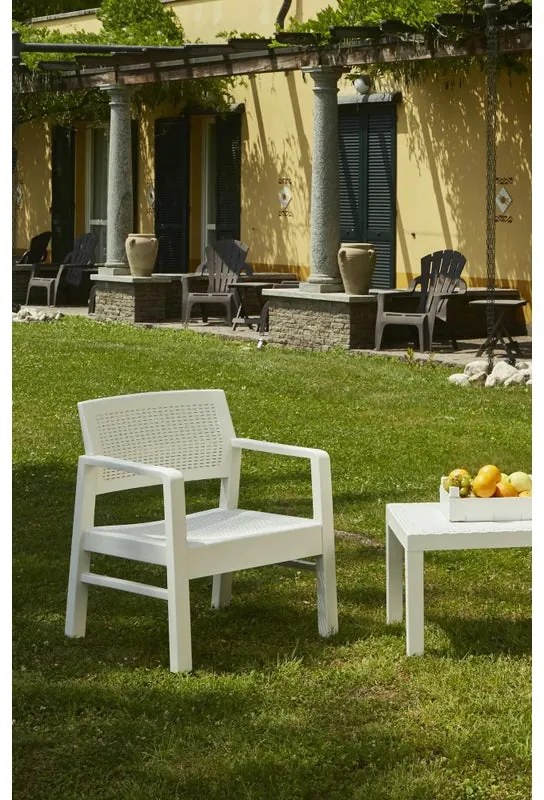 Salotto da giardino Kilimanjaro bianco per 4 persone