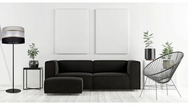 Lampada da terra CORAL 1xE27 / 60W / 230V nero / grigio