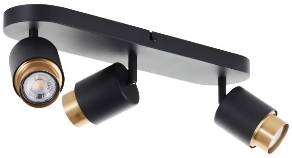 Brilliant - Faretto LED COVELO 3xGU10/5W/230V nero/oro