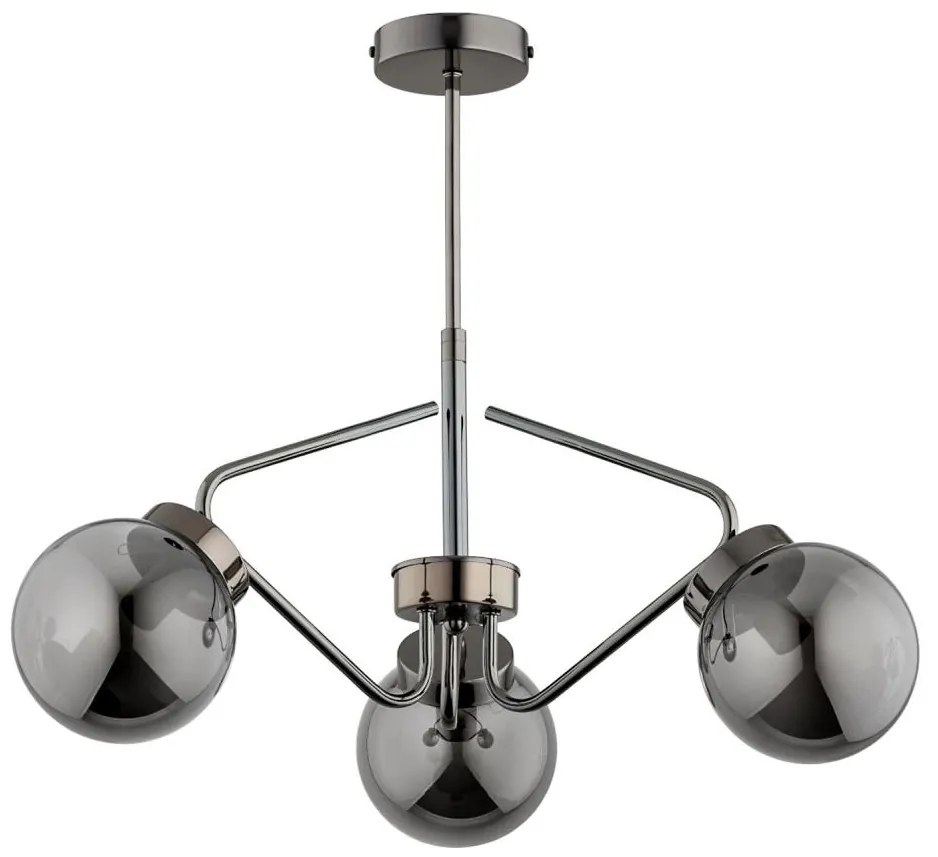 Lampadario a sospensione con supporto rigido BARSUM 3xE14/10W/230V grigio