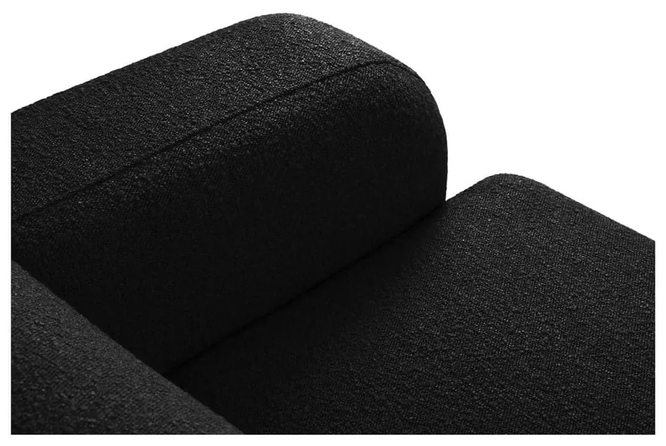 Divano in tessuto bouclé nero 170 cm Molino - Micadoni Home