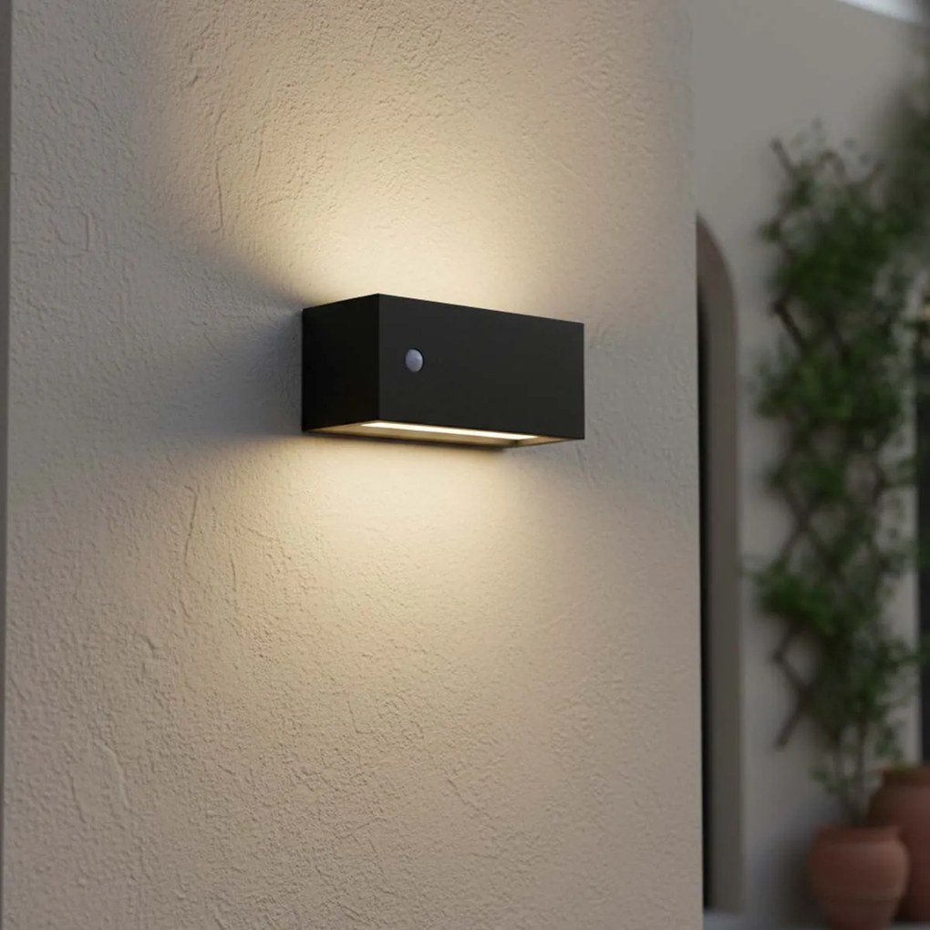 Applique BAND con Sensore Movimento E27 per esterno IP65 - Nera