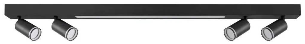 Plafoniera LED PARIGI LED/24W/230V + 4xGU10/10W nero