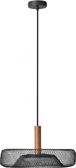 Osram - Lampadario LED a sospensione con cavo DECOR MESH LED/18,5W/230V Ø 40 cm nero/legno di caucciù