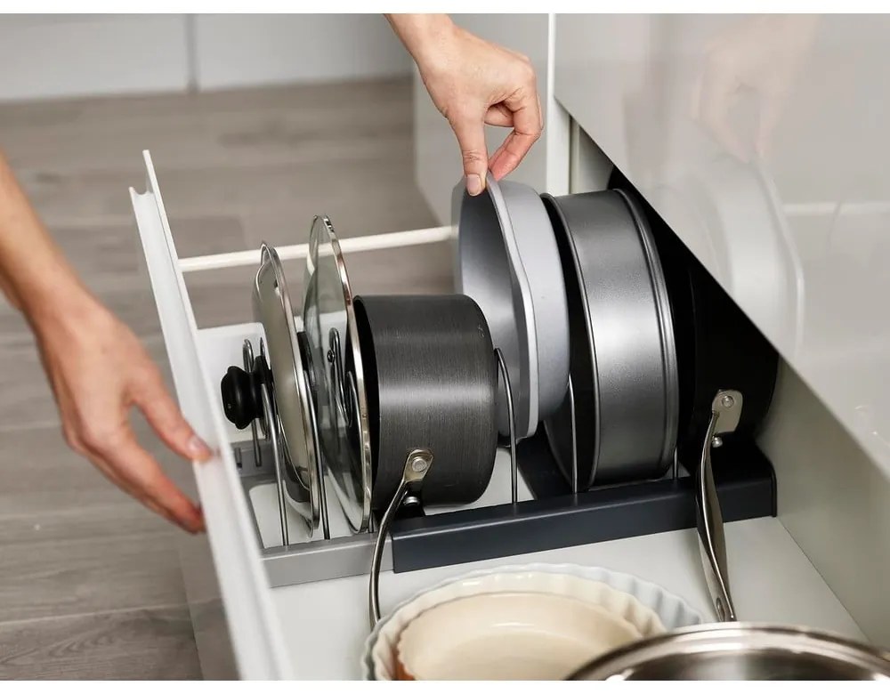Organizer grigio per coperchi o pentole - Joseph Joseph