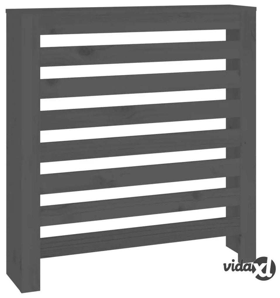 vidaXL Copertura Termosifone Grigia 79,5x19x84 cm Legno Massello Pino