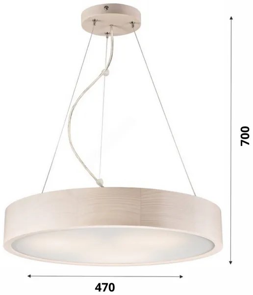 Lampadario a cavo 3xE27/60W/230V Ø 47 cm